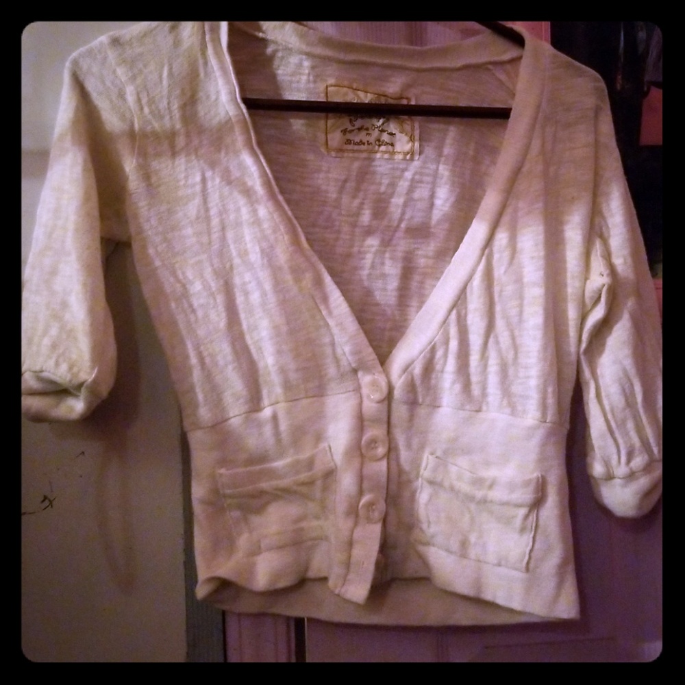 White 3 buttondown overshirt